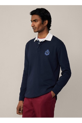 Hackett Koyu Lacivert Erkek %100 Pamuk Slim Fit Sweatshirt Hm570837