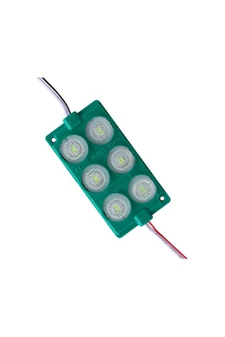 24v Modul Lamba 6-ledli Camlı Yeşil 75 40 Mm