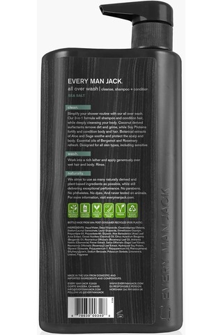 Every Man Jack All Ower Wash 3 in 1 Sea Salt Şampuan 945 ML