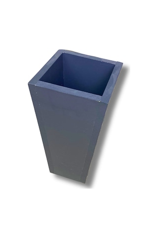 Cihan Çiçekçilik Antrasit Ahşap Mdf Vazo Saksı 19x19x38 Cm Iç Mekan Saksısı Çok Renkli