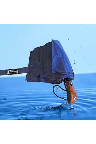 Rubenis Elite Otomatik 3 Kırmalı Lacivert Bay Şemsiye Lacivert