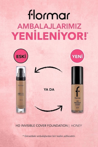 Flormar Invisible Cover Hd Fondöten 120 Honey 30 ML