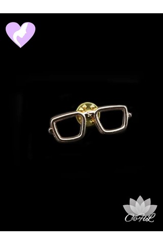 Olfil Mini Broş-gözlük Minimalist Tarz 272153214 Altın Rengi