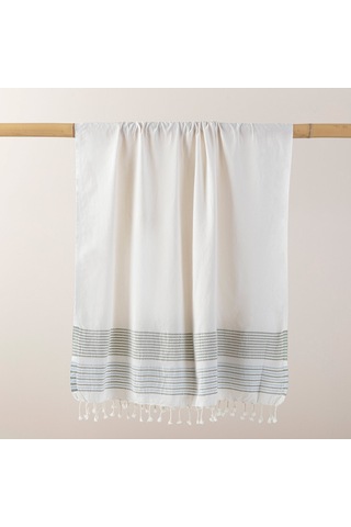 Codruta %100 Pamuk Peştamal 90x170 Cm Ekru/mınt Ekru/mint