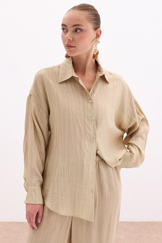 Sateen Salaş Gömlek - Haki-136110 Haki