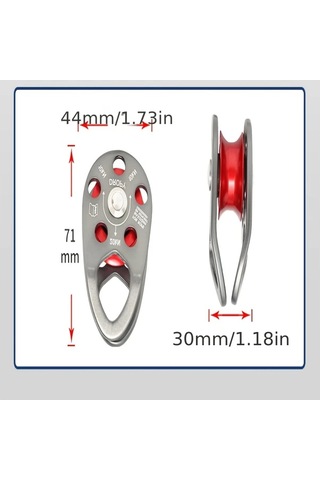 Elmpaly Gri Kırmızı Alüminyum Çok Yönlü Tekli Makara - Yüksek Dayanımlı, Aşınmaya Dayanıklı, Malzeme Taşıma Ve Endüstriyel Kullanım İçin