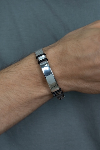 Kişiye Isimli Hasır Kemer Kordon Çelik Erkek Bileklik Scb13 Çelik