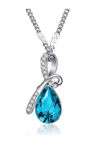 Saatcaddesi Dönence Renkli Kristal Taşlı Bayan Kolye