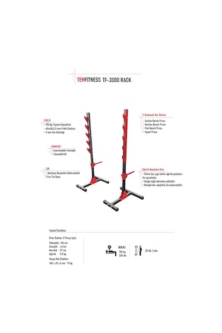 Temfitness TF-3000 Rack Halter Standı