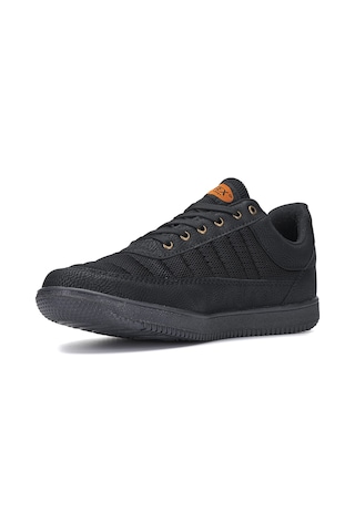 Günlük Erkek Sneaker Bağcıklı Hafif Rahat Fileli Hava Alabilen Yürüyüş Spor Ayakkabısı 014 Siyah