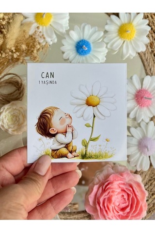 Bernami Mum Pinterest 25 Adet Özel Tasarlanmış Kart Ve Papatya Mum. Bebek Doğum, Babyshower, Doğum Günü, Hediyelik Diğer