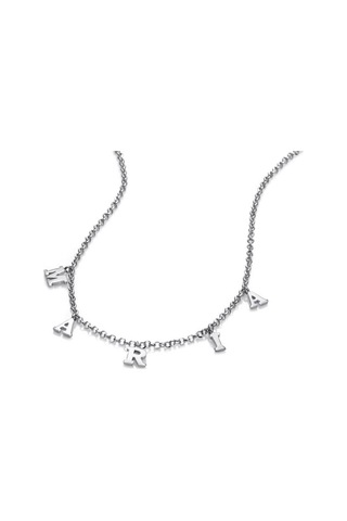 İsme Kişiye Özel İsimli Kolye Sevgiliye Hediye Gri