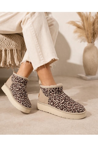 Pierre Cardin Leopar Kadın Bot Pc-55184 Bej