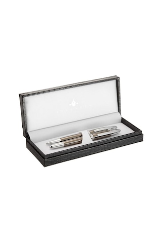 Steelpen 179 Krom Titanyum Dolma+tükenmez Kalem Standart