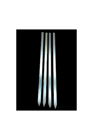 10 Adet Geniş Yassı Metal Adana Kebap Şişi 50 Cm Uzunluk, Kıyma Kebap Ve Ocakbaşı İçin Metal Şiş, Grill Skewer