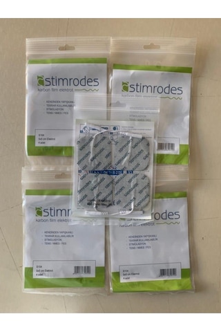 Stimrodes Tens Pedi Stimrodes Kablolu Tens Pedi Tens Elektrodu 5*5 - 5 Adet Copycopystimrodes 5X5 - Çok Renkli
