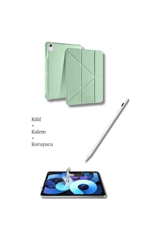 Apple Uyumlu iPad A16 11. Nesil Ve 10. Nesil A3355 A2757 Tablet Kılıfı Tablet Kalemi Ekran Koruyucu Set Tablet Kılıfı