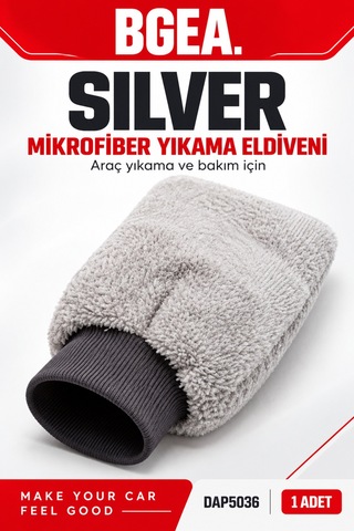 Bgea Silver Mikrofiber Araç Yıkama Eldiveni Gri 1 Adet Dap5036 Bgea Silver Mikrofiber Araç Yıkama Eldiveni Gri 1 Adet Dap5036