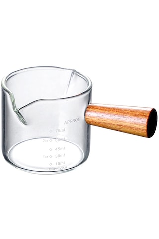 Suntek Espresso Bardağı Ölçüm Kabı Ahşap Saplı Ölçü Çift Çıkışlı