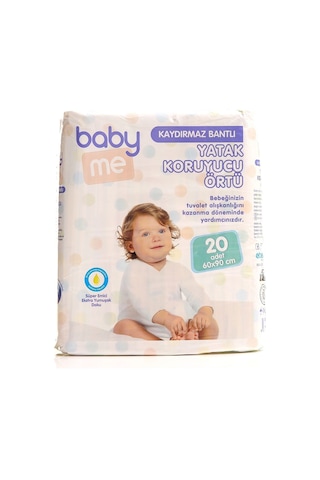 Baby Me Kaydırmaz Bantlı Yatak Koruyucu Örtü 20 Adet 60 x 90 CM