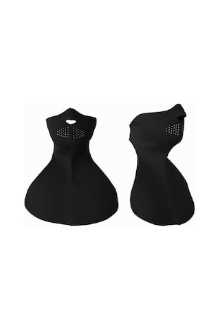 Armode Neopren Uzun Göğüs Korumalı Yüz Maskesi Siyah