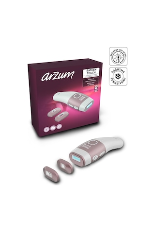 Arzum AR5176 Sateen Touch Ipl Tüy Alma Sistemi, Soğutma Fonksiyonlu, 5 Yoğunluk Ayarı, Beyaz