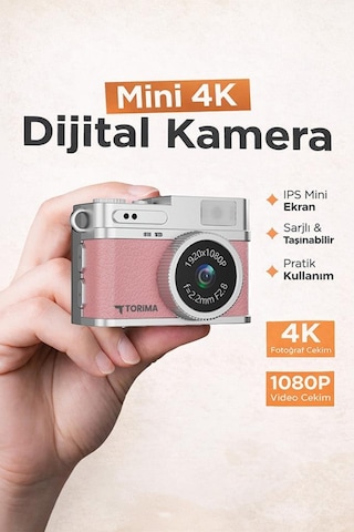 Torima CMR35 Mini Dijital Kamera Selfie Video Vlog Kamerası Mini Anahtarlık 1080p