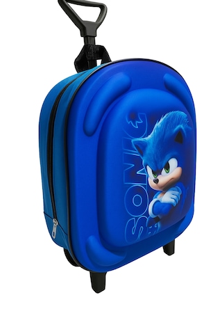 Newfull Çekçekli Sonic Erkek Anaokul Sırt Çantası-mavi