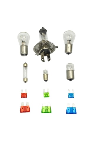 12v H4 Ampul-sigorta Seti Acil Set 12 Parça