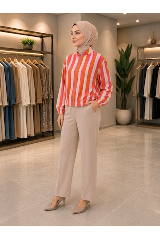 Sevitli Bomber Ceket-pembe-5939