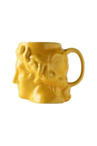 Büyük Kapasiteli Seramik Kupası İspanya Antik Yunanistan Apollo David Başkanı Kupa Heykel Kahve Fincanı Masaüstü Süsler Ofis Kalem Tutucu Kupalar Sarı A