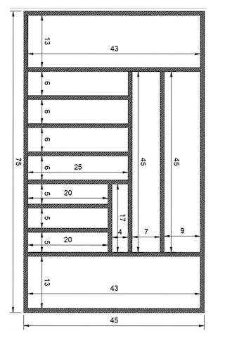 Kaşıklık 75 X 45 Cm. Ahşap Kaşıklık Ve Servis Gereçleri Düzenleyici Organizer