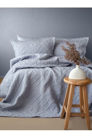 Bedline Tek Yatak Örtüsü Çift Kişilik Zen İndigo 230x240 Cm