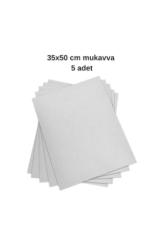 35x50 Cm Beyaz Renk Mukavva Kartonu 5 Adet