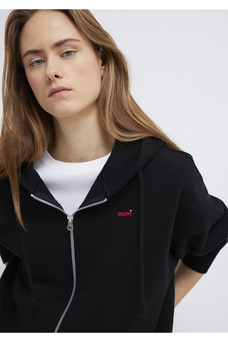 Mavi - Mavi Logo Baskılı Kapüşonlu Siyah Sweatshirt 1s10531-900 Siyah