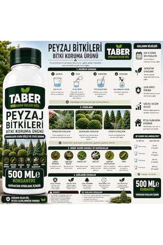 Taber Peyzaj Bitkileri Bitki Bakım Ürünü 500 Ml Konsantre Peyzaj Bitkileri İçin Yapraktan Uygulama Diğer