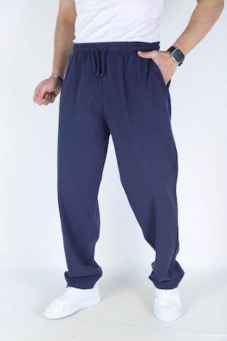 Myrab Denim Taş Renk Erkek Battal Boy Yazlık Keten Pantolon - %100 Pamuk lacivert