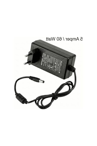 12v Güç Adaptörü, 5 Amper 60 Watt, Led Şerit Ve Modemler İçin Uygun