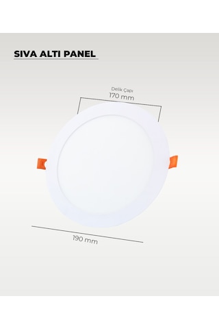 15w Sıva Altı Yuvarlak Slim Led 3200k Sarı Işık 2 Adet Beyaz