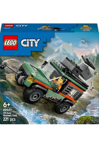 LEGO® City 4x4 Arazi Dağ Arabası 60447 - 6 Yaş ve Üzeri Çocuklar için Yaratıcı Oyuncak Yapım Seti (221 Parça)