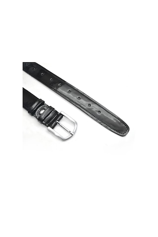 Rakerplus Siyah Rugan 3,5cm Erkek Çocuk Kemeri 85-110cm Siyah