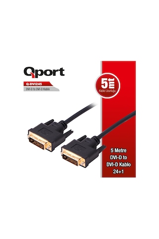 Qport Q-Dvi245 5 0M Dvi-D 24+1 Kablo Q-Dvi245