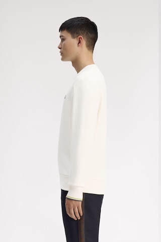 Fred Perry M7535 Crew Neck Erkek Sweatshirt Ekru