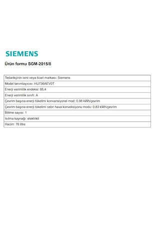 Siemens HU736AEV0T 76 LT Buhar Destekli Ankastre Fırın