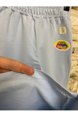 Koton Bol Paça Kız Çocuk Eşofman Altı Açık Mavi AY-5SMG40044AK