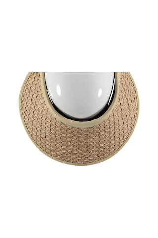 Uv Korumalı 50 Faktör Kadın Hasır Vizör Şapka Örgü Tasarım Vizör Bej