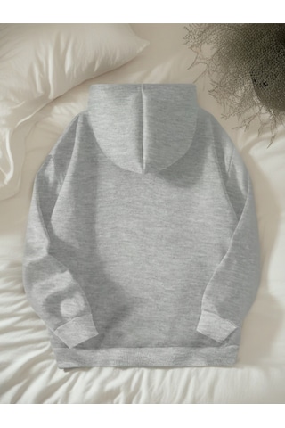 Uyguntarz Unisex Yaramaz Pandalar Baskılı Oversize Sweatshirt Gri