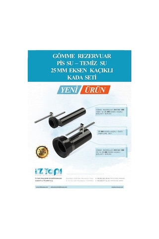 Ev+ Iz Yapı Asma Klozet Yükseltme Kada Seti 25 mm Eksen Kaçık Kit