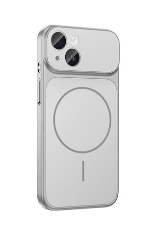 Apple Uyumlu iPhone 14 Kılıf Zore M-safe Şarj Özellikli Kamera Korumalı Formen Kapak Mavi