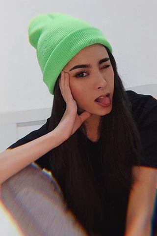 Basic Bere Unisex Su Yeşili Katlamalı Şık Unisexbasicbere Düz Bere Su Yeşili